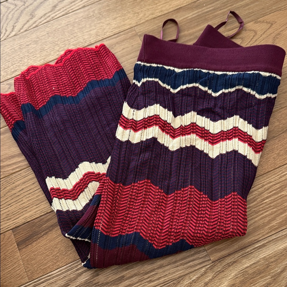Ronny Kobo Opal Skirt Zig Zag Stripes Bordeaux M